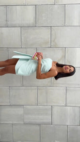 Vestido Feminino Alfaiataria Tomara que Caia Curto Transpassado Caimento Impecável Elegante