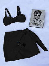 Top e Saia em Linho com Faixa Transpassada Moda Feminina