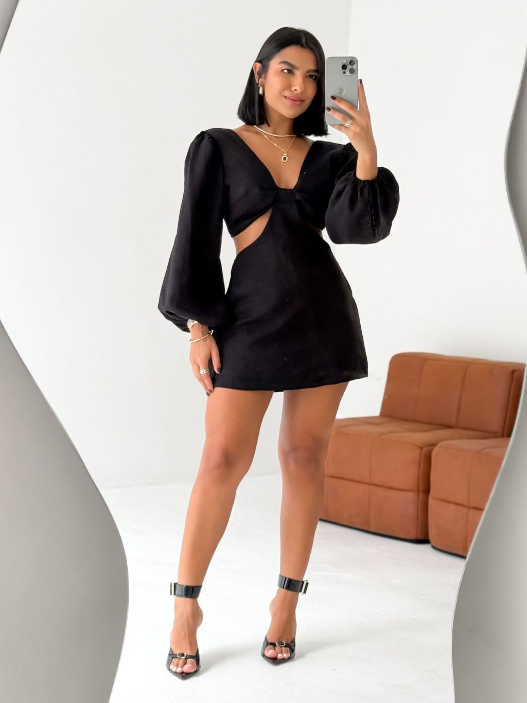 Macaquinho Curto Manga Longa Melissa Tecido Marrant Coleção Outono/Inverno LUNII